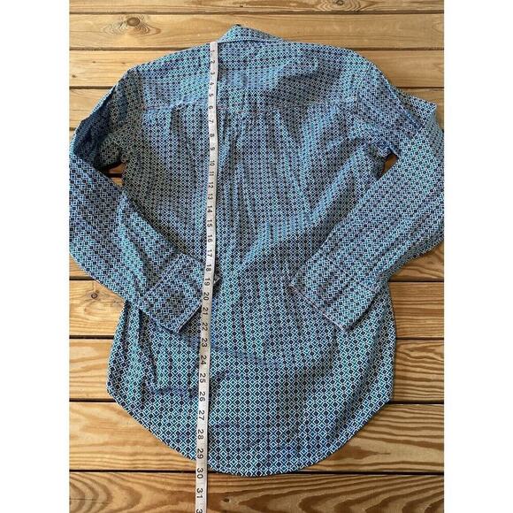 Wrangler 20x Competition Long Sleeve Shirt Small Men’s Blue Pearl Snap Front - Picture 6 of 8